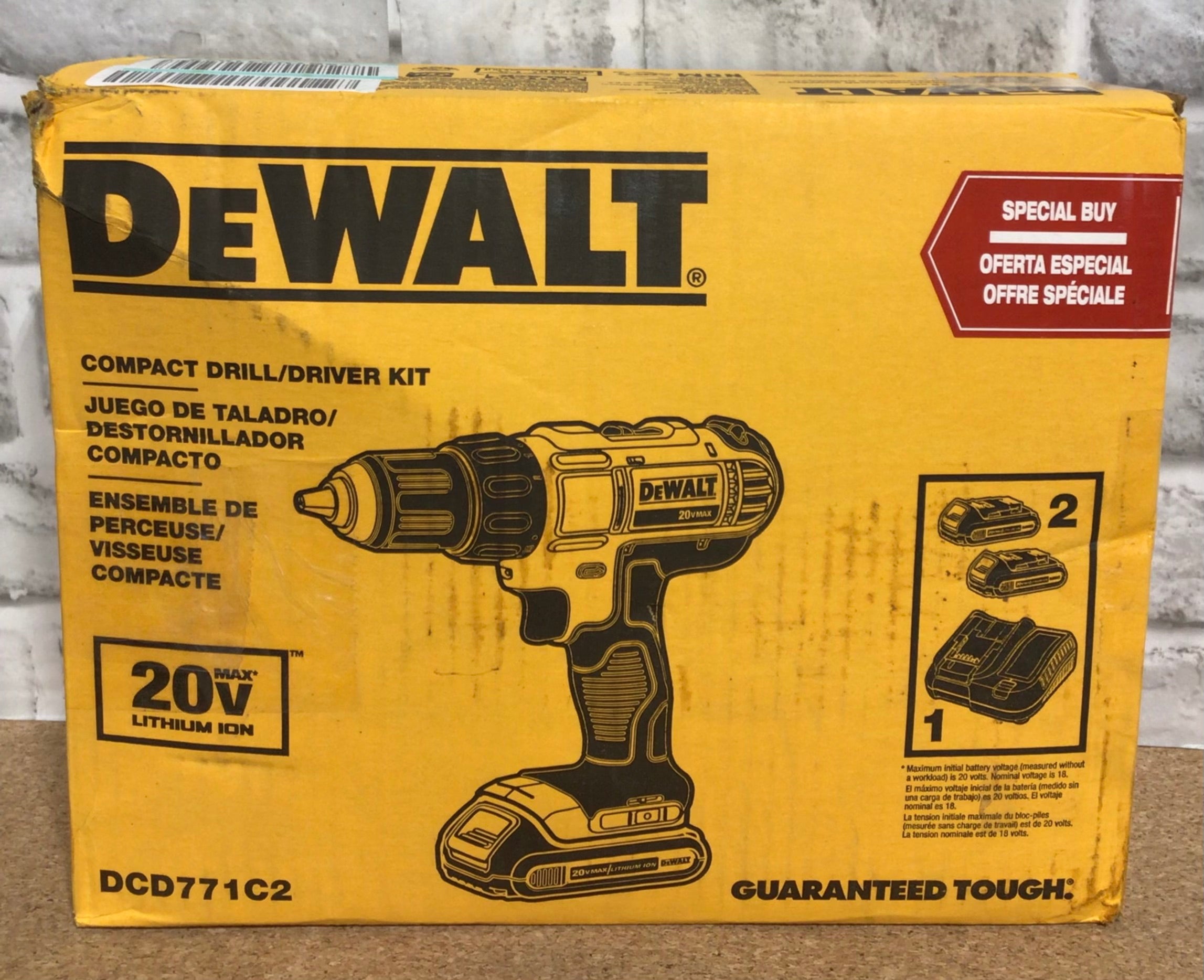 DEWALT 20V Max Cordless Drill / Driver Kit, Compact,  ** TESTED/WORKING** (7777721581806)